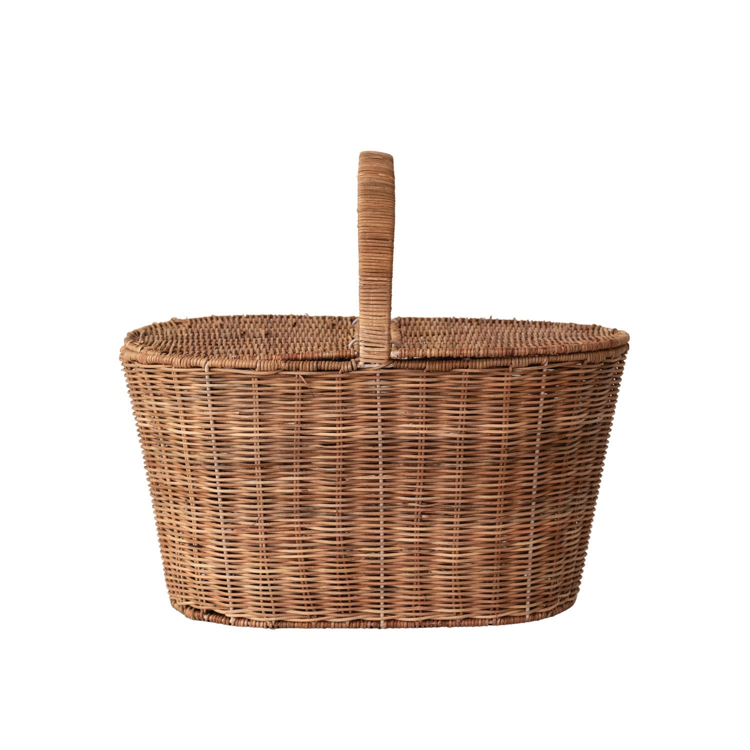 Decorative Hand-Woven Rattan Picnic Basket - Box Turtle