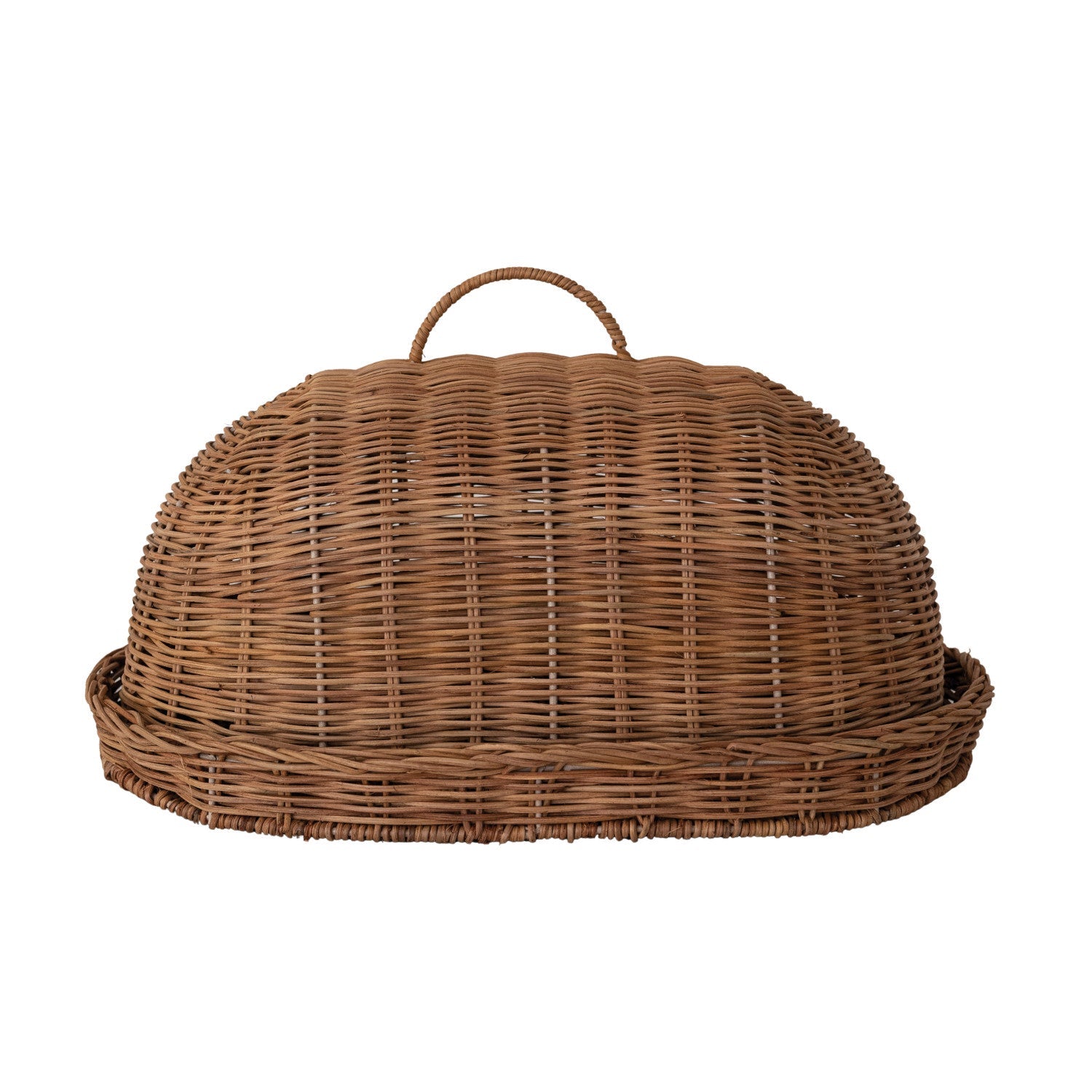 Decorative Hand-Woven Rattan Tray & Cover - Box Turtle