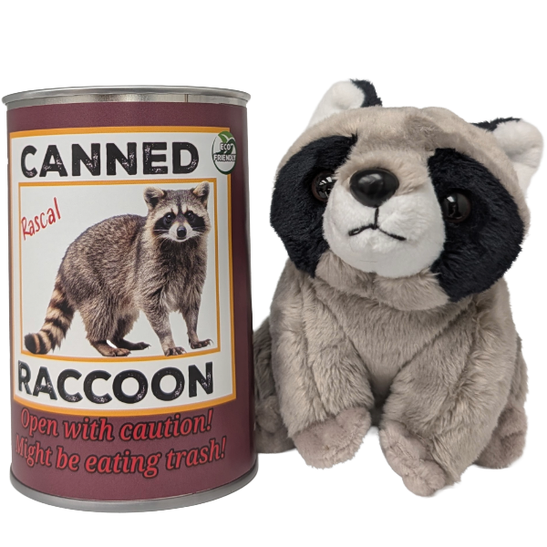 Canned Raccoon - Stuffed Animal