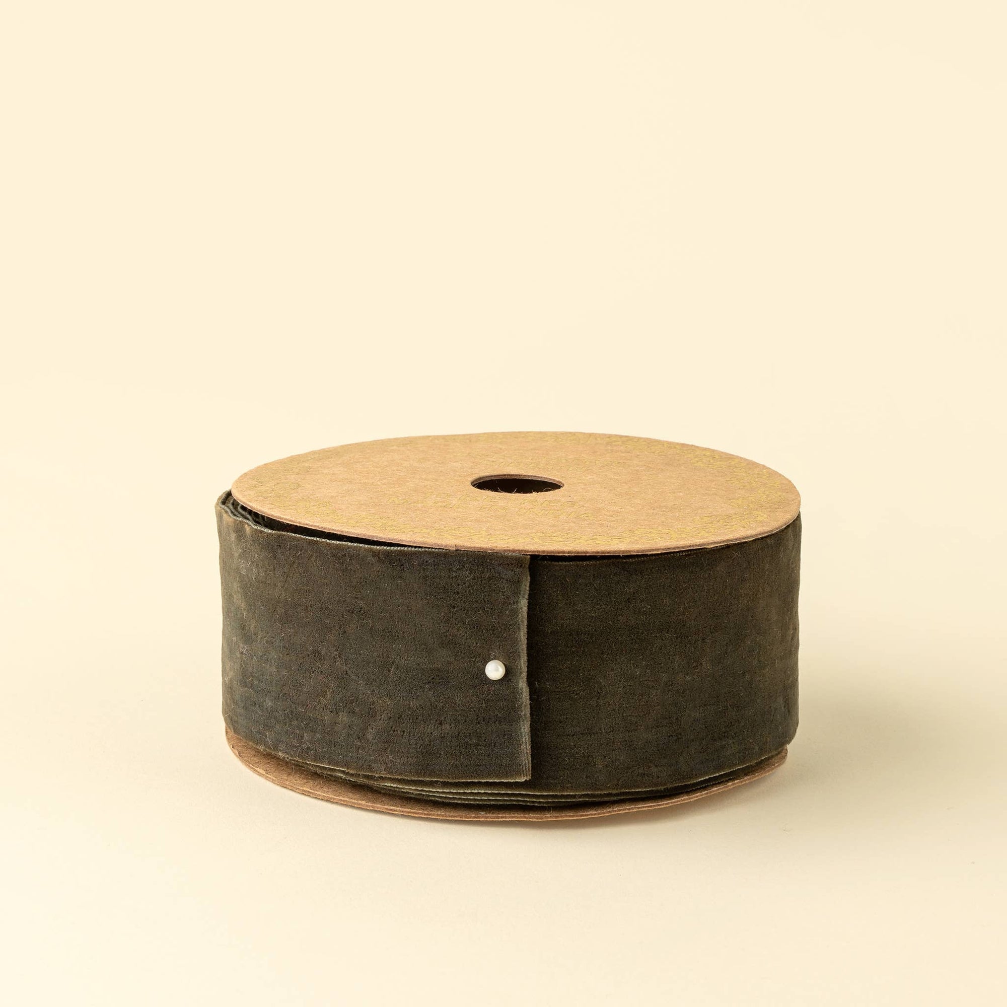 Deep Green Velvet Ribbon on Spool - Box Turtle