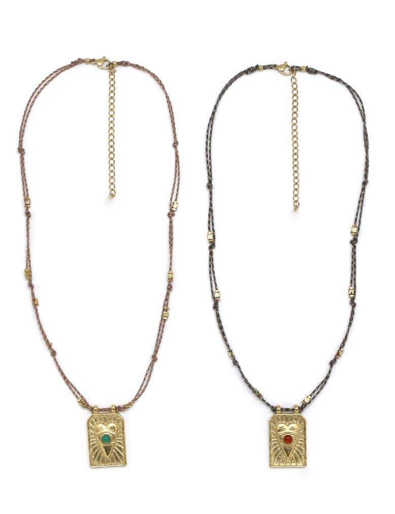 Delicate Gold Heart Charm Necklace - Box Turtle