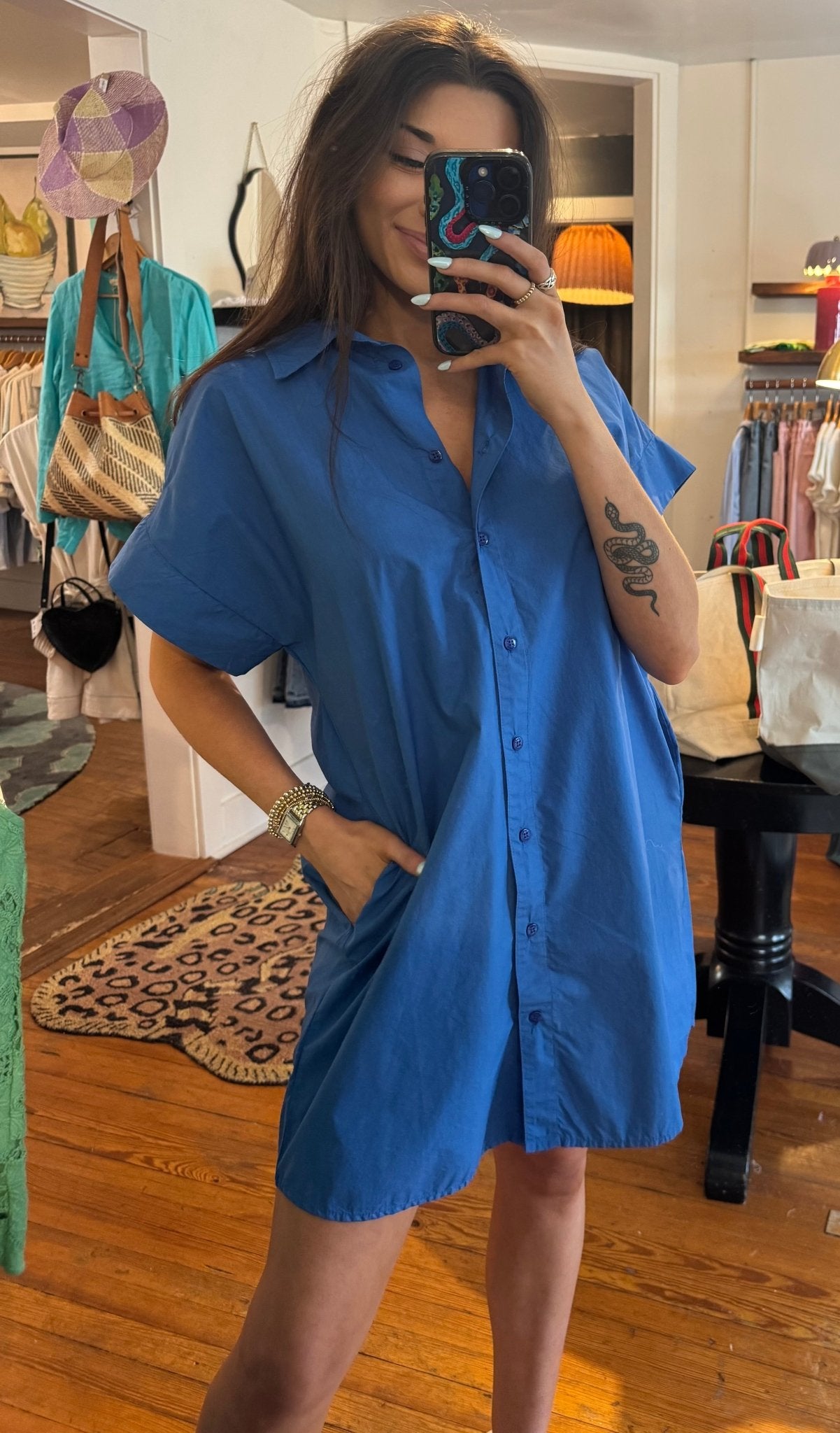 Denim Parachute Jillian Dress - Box Turtle