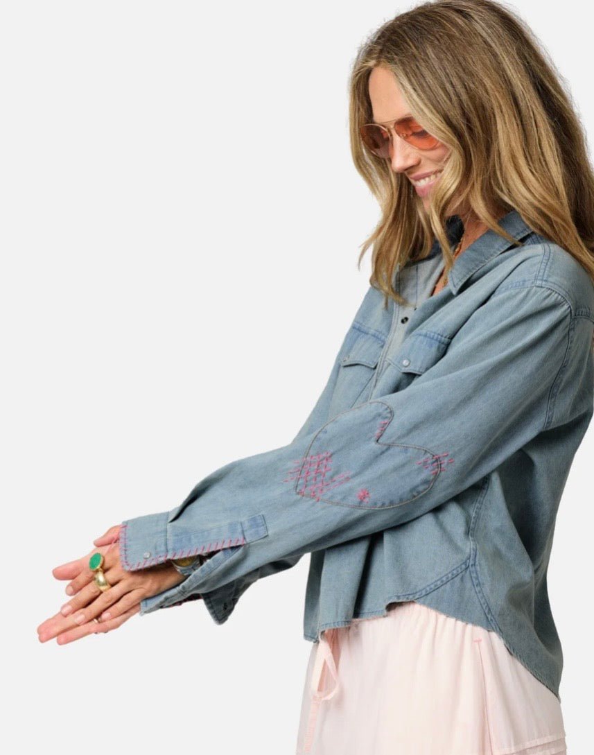 Denim Western Pia Shirt - Box Turtle