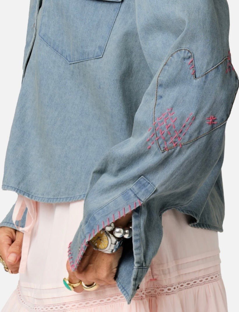 Denim Western Pia Shirt - Box Turtle