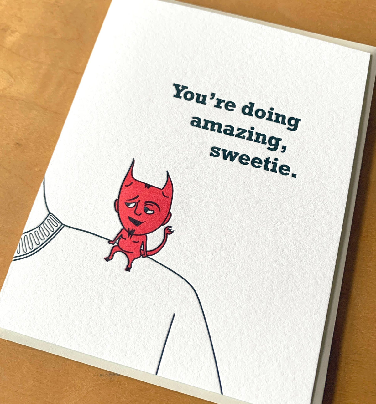 Devil You're Doing Amazing Sweetie Card - Box Turtle