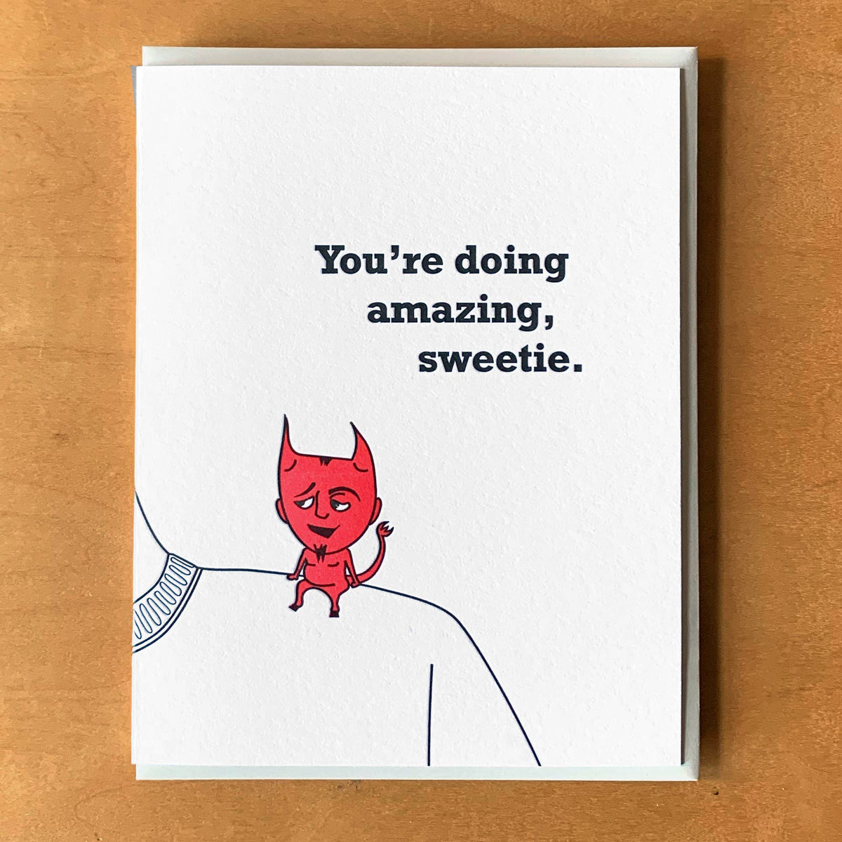 Devil You're Doing Amazing Sweetie Card - Box Turtle
