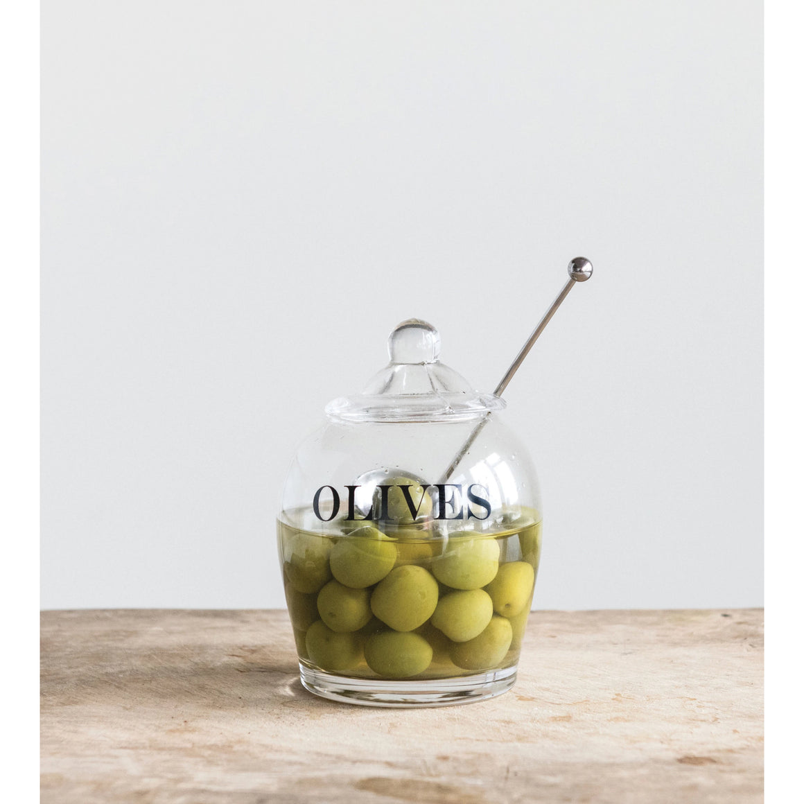 Glass Olive Jar