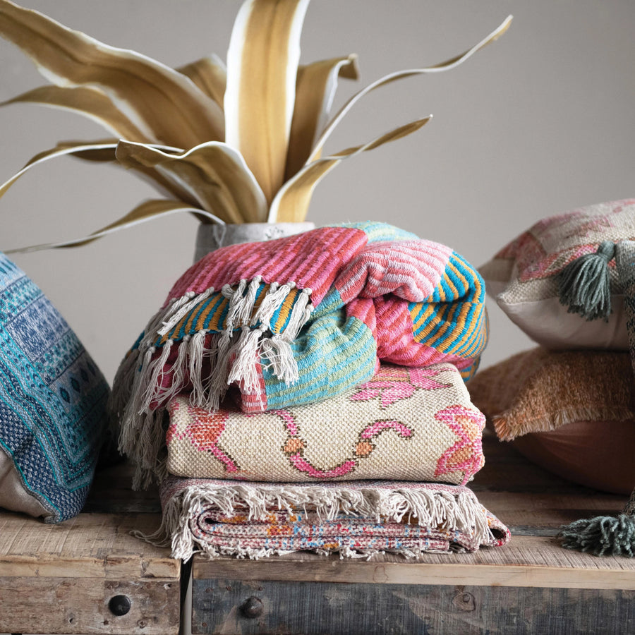 Colorful Recycled Cotton Throw