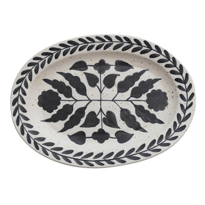 Black and White Stoneware Platter