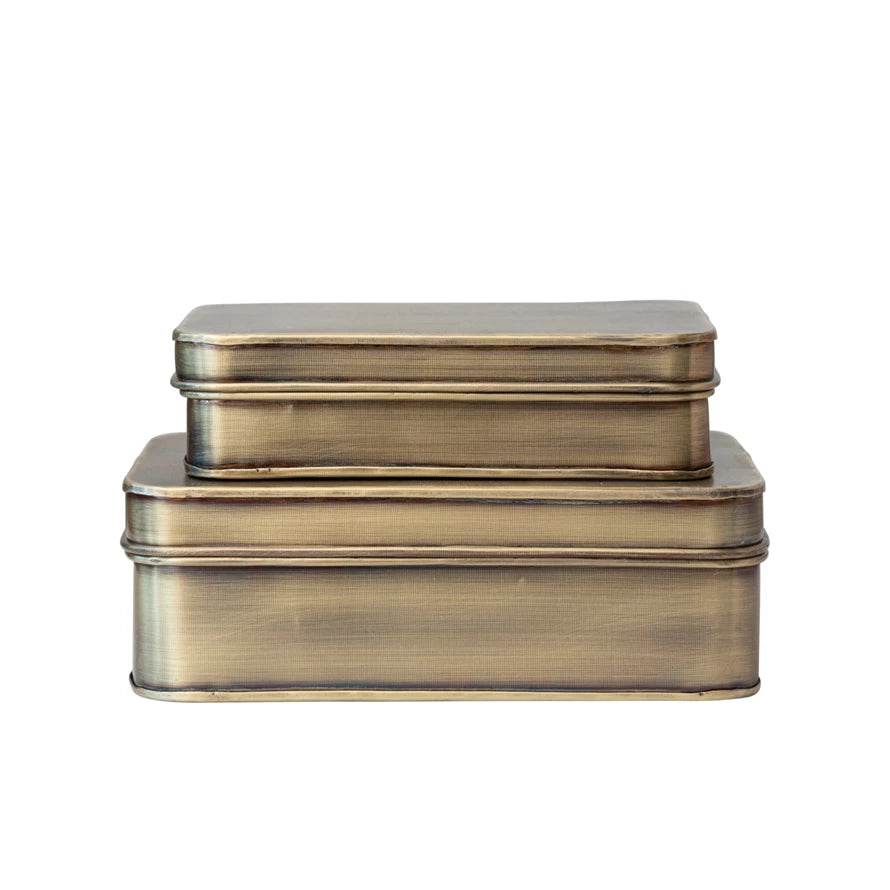 Antique Brass Finish Boxes
