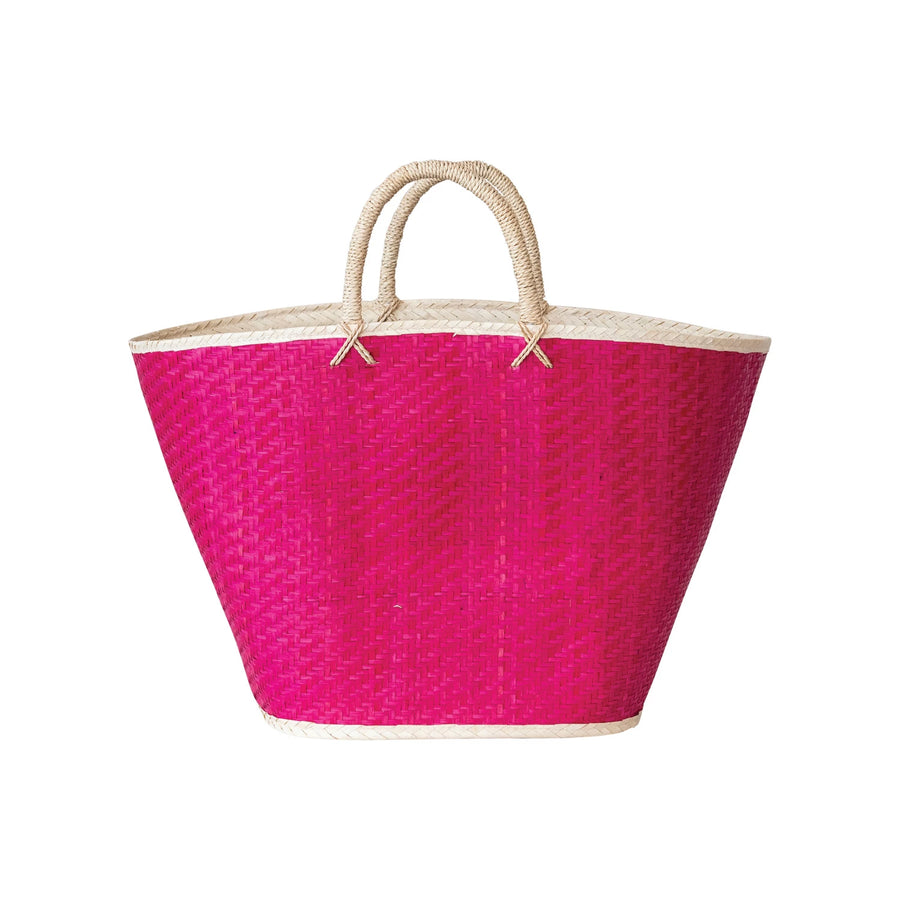 Hot Pink Woven Tote