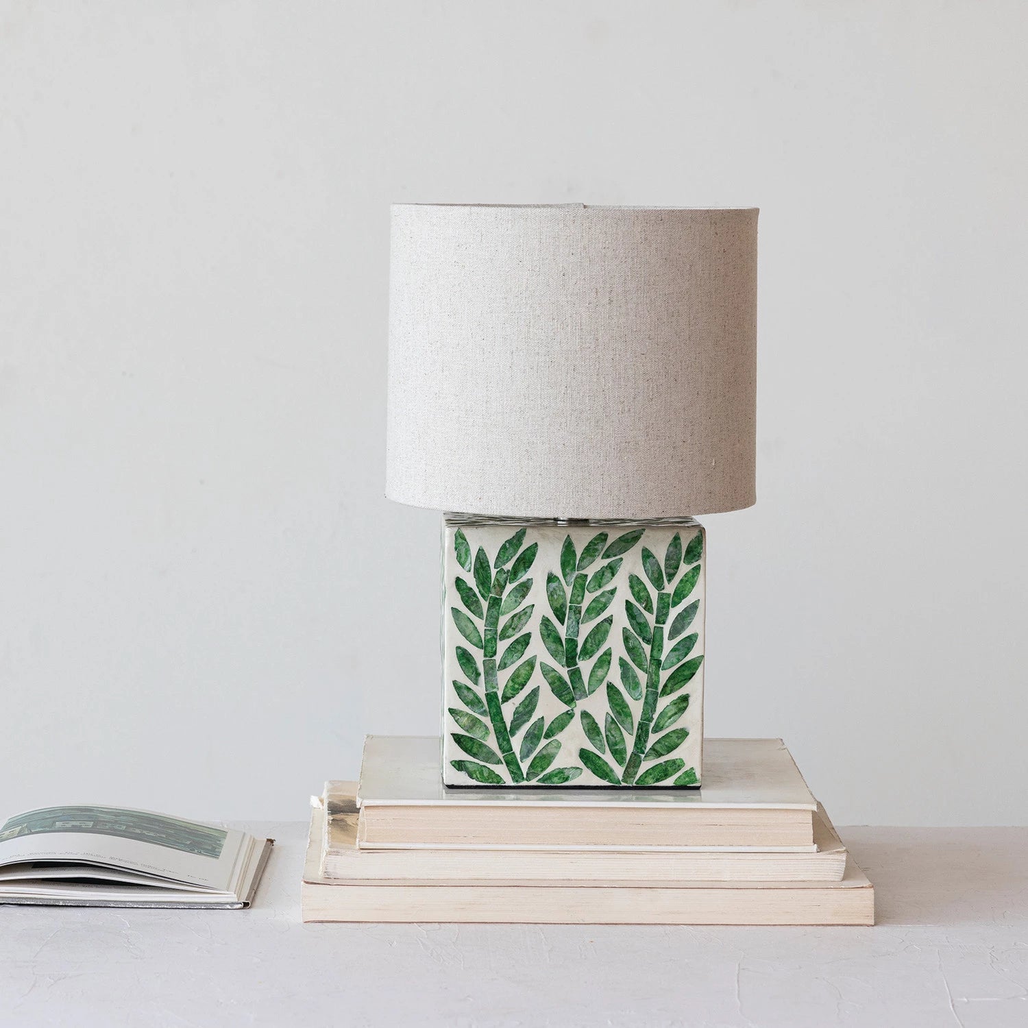 Mother of Pearl Botanical Lamp
