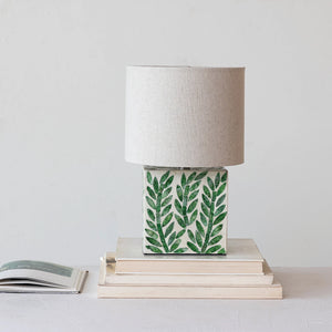 Mother of Pearl Botanical Lamp