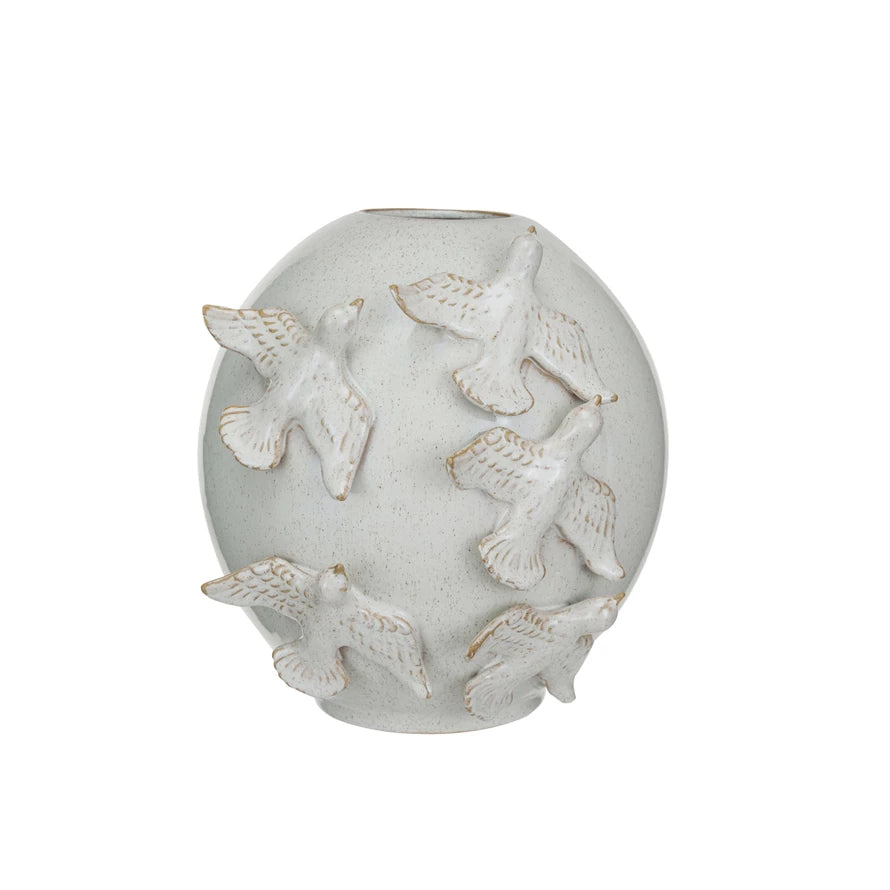 White Bird Vase
