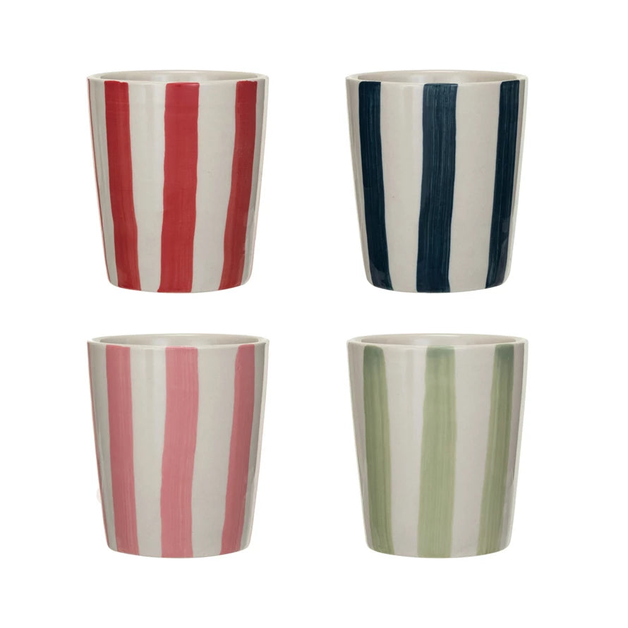 Hand-Painted Striped Cup