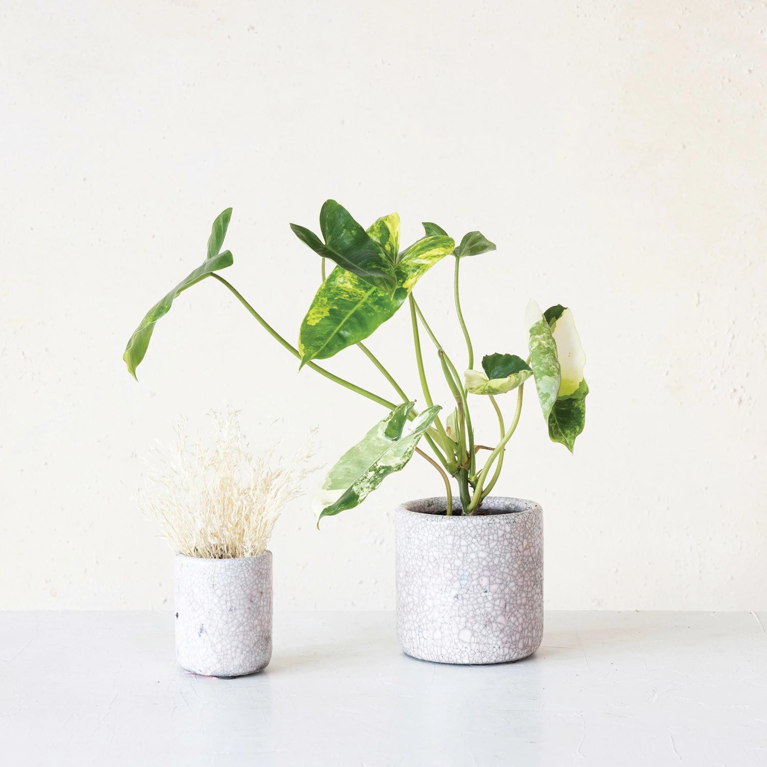Pink Crackle Glaze Planter
