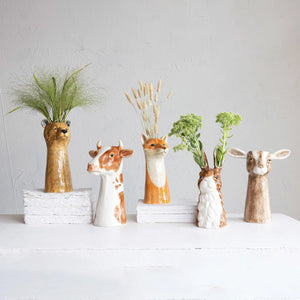 Animal Head Vases