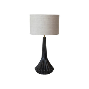 Pleated Black Table Lamp