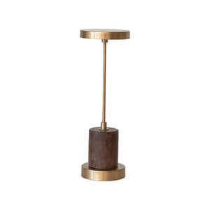 Brass & Wood Table Lamp