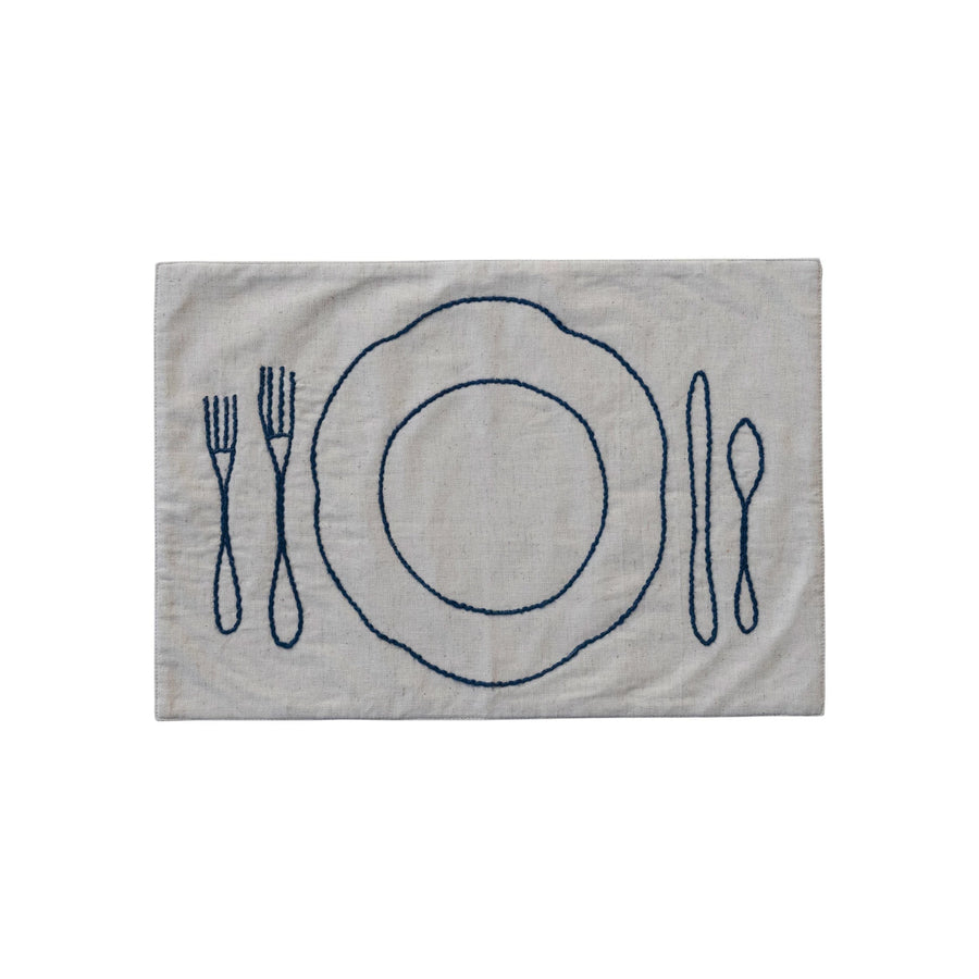 Embroidered Place Setting Place Mat