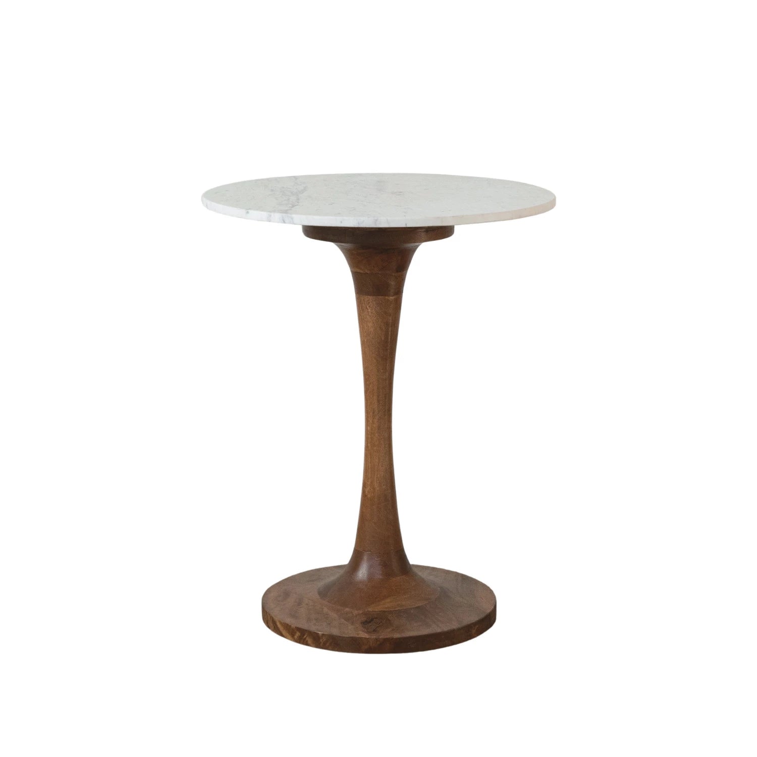Marble & Wood Tulip Table
