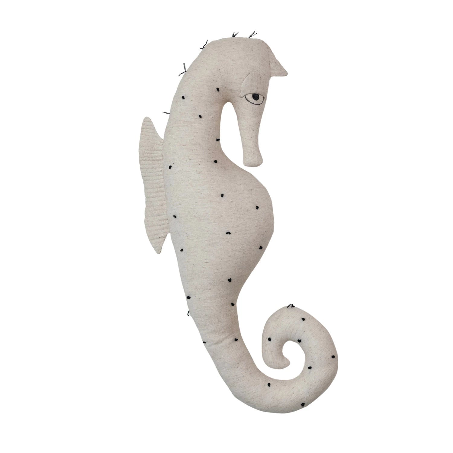 Linen Seahorse Pillow