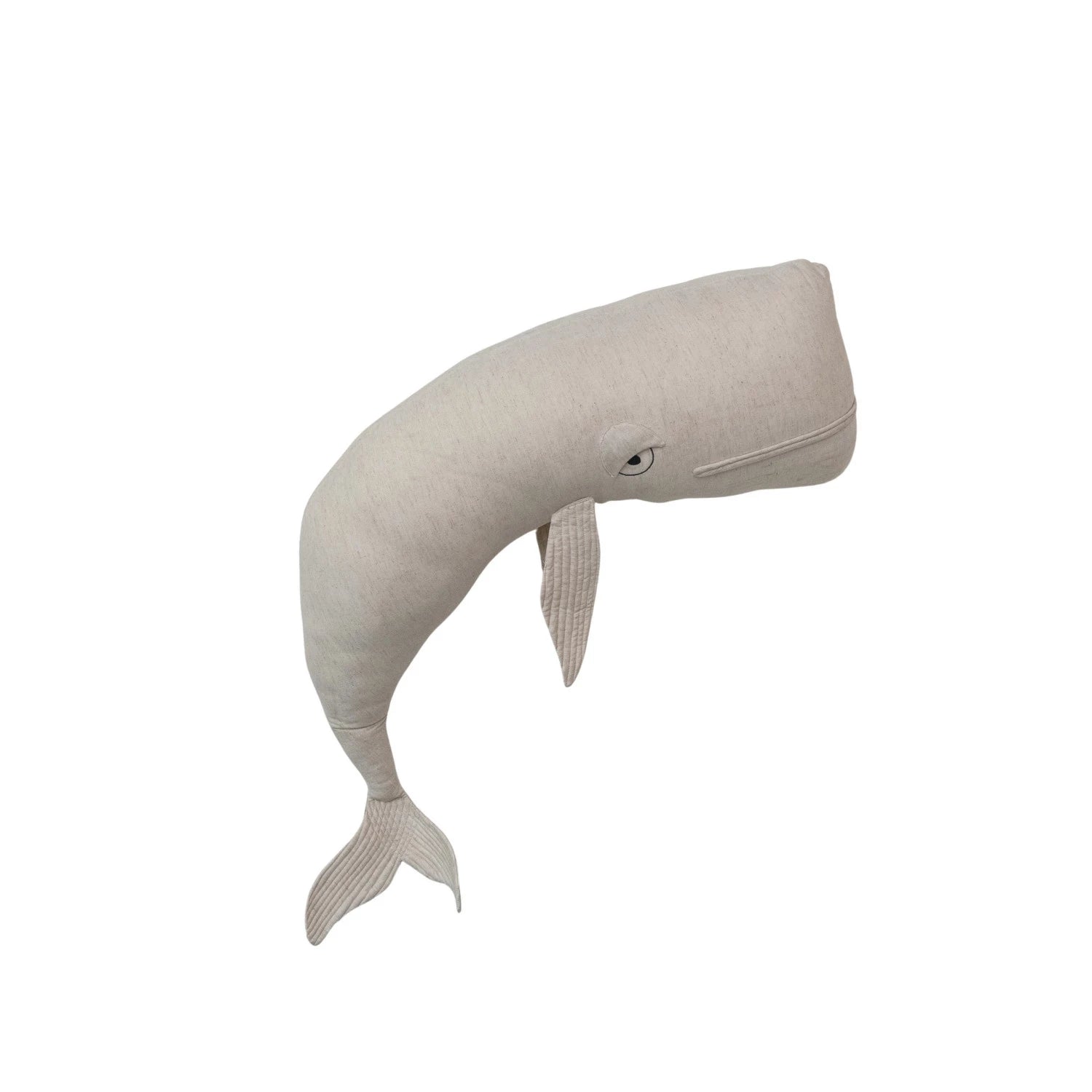 Linen Whale Pillow