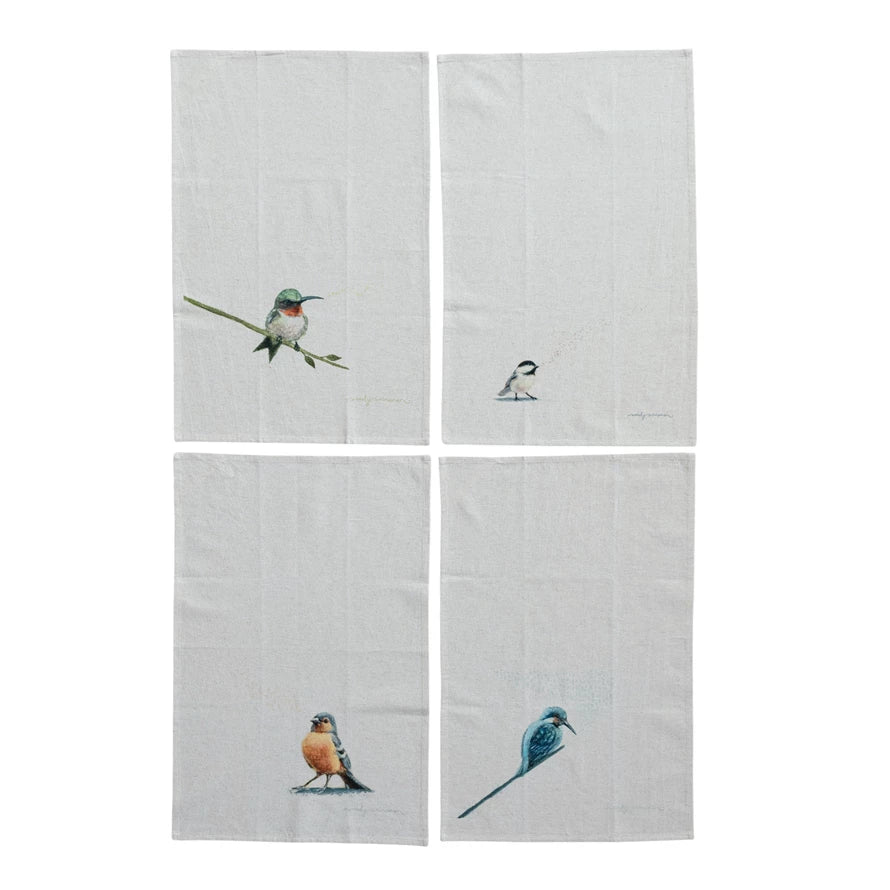 Linen Bird Tea Towel