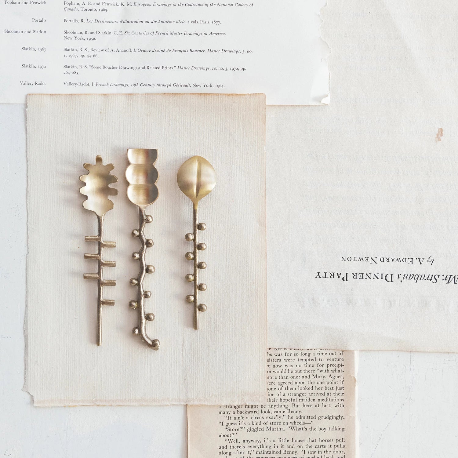 Abstract Brass Spoons