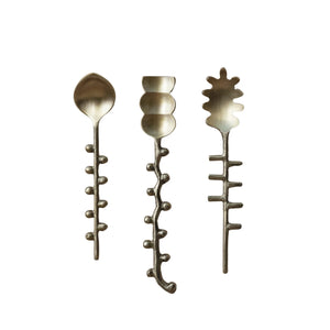 Abstract Brass Spoons