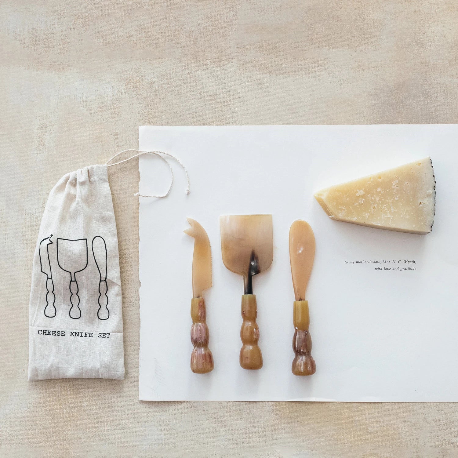 Horn Cheese Knives