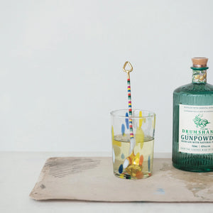 Striped Handle Cocktail Spoon
