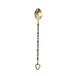 Striped Handle Cocktail Spoon