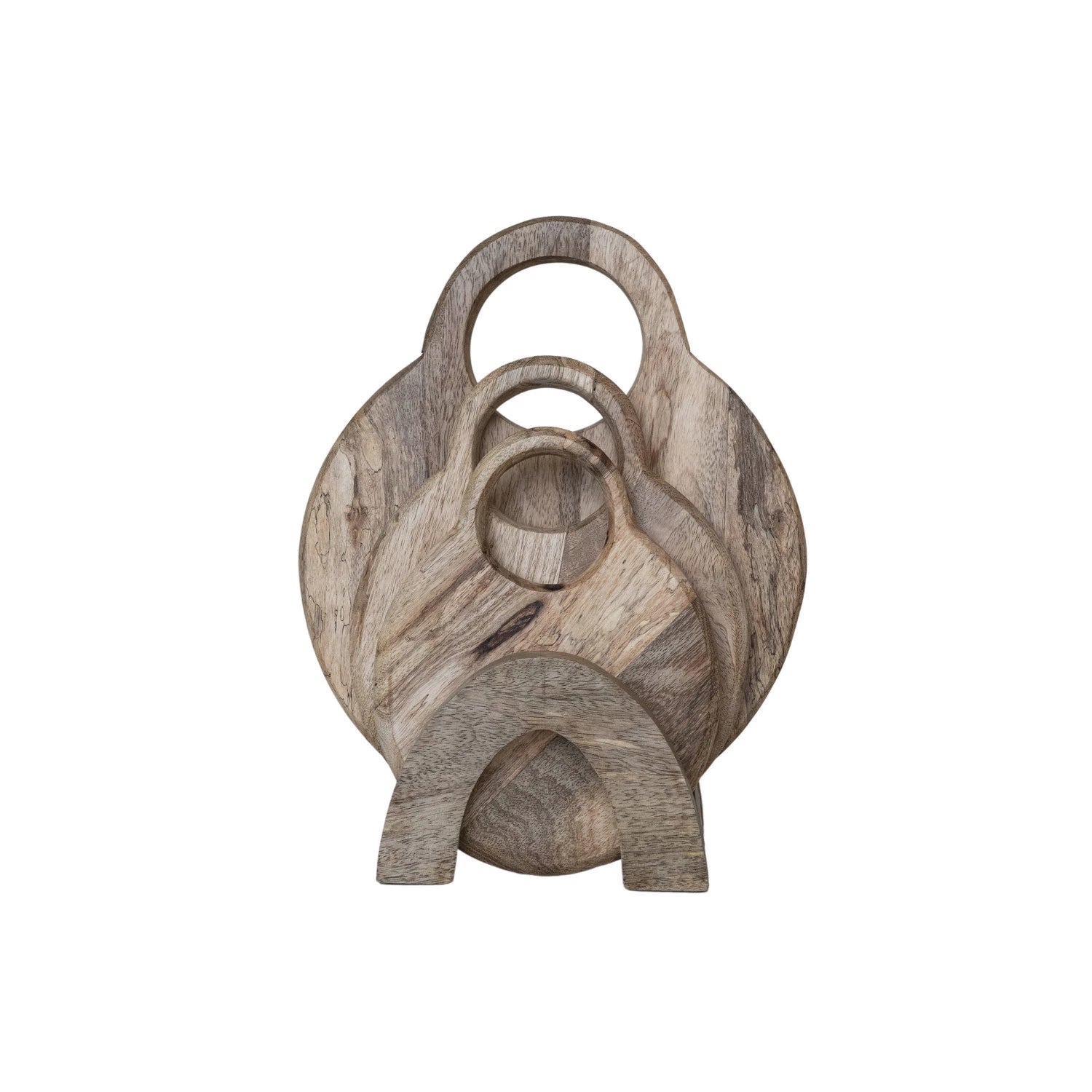 Round Cutting Boards. S/3 with Stand