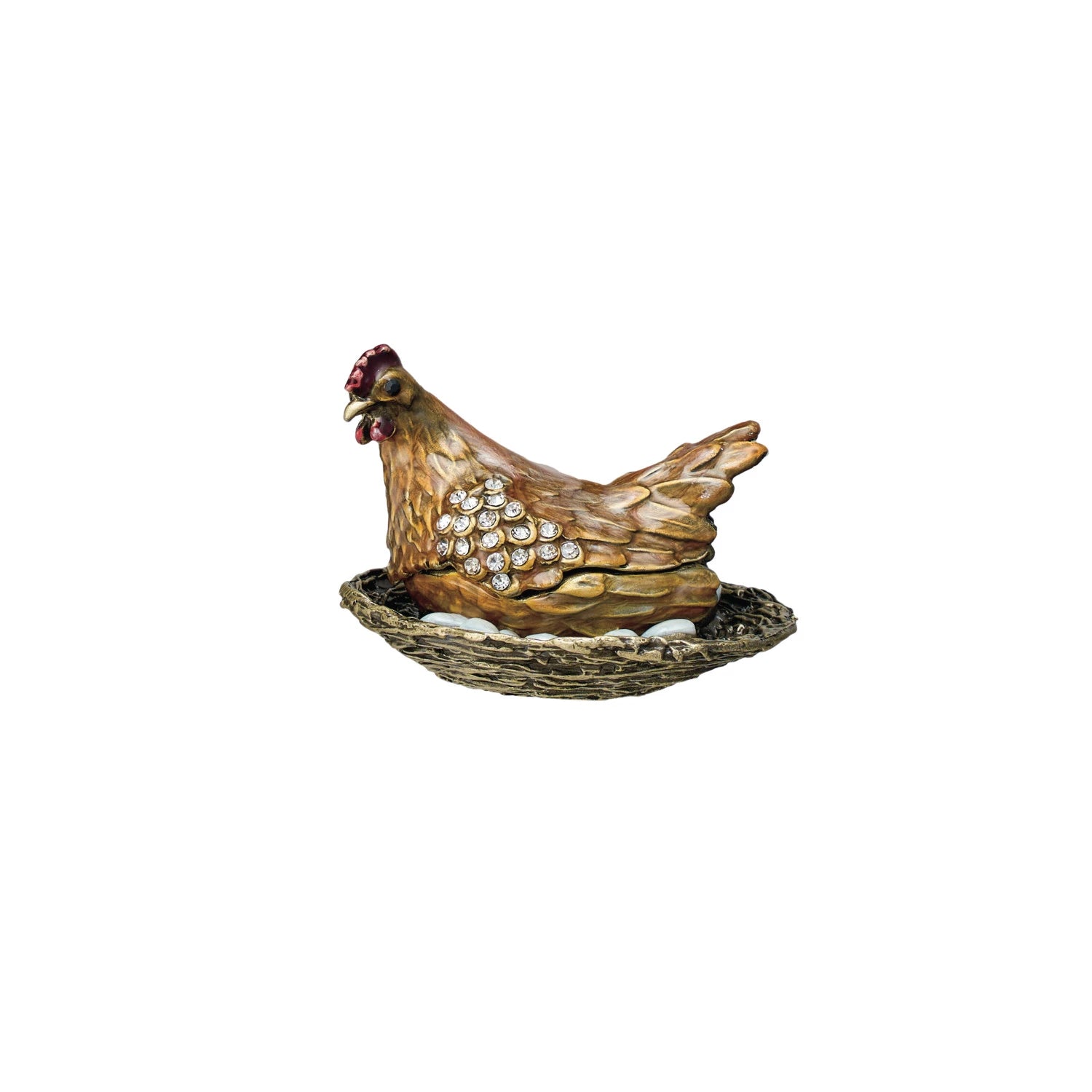 Bejeweled Chicken Trinket Box