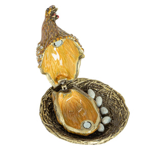 Bejeweled Chicken Trinket Box