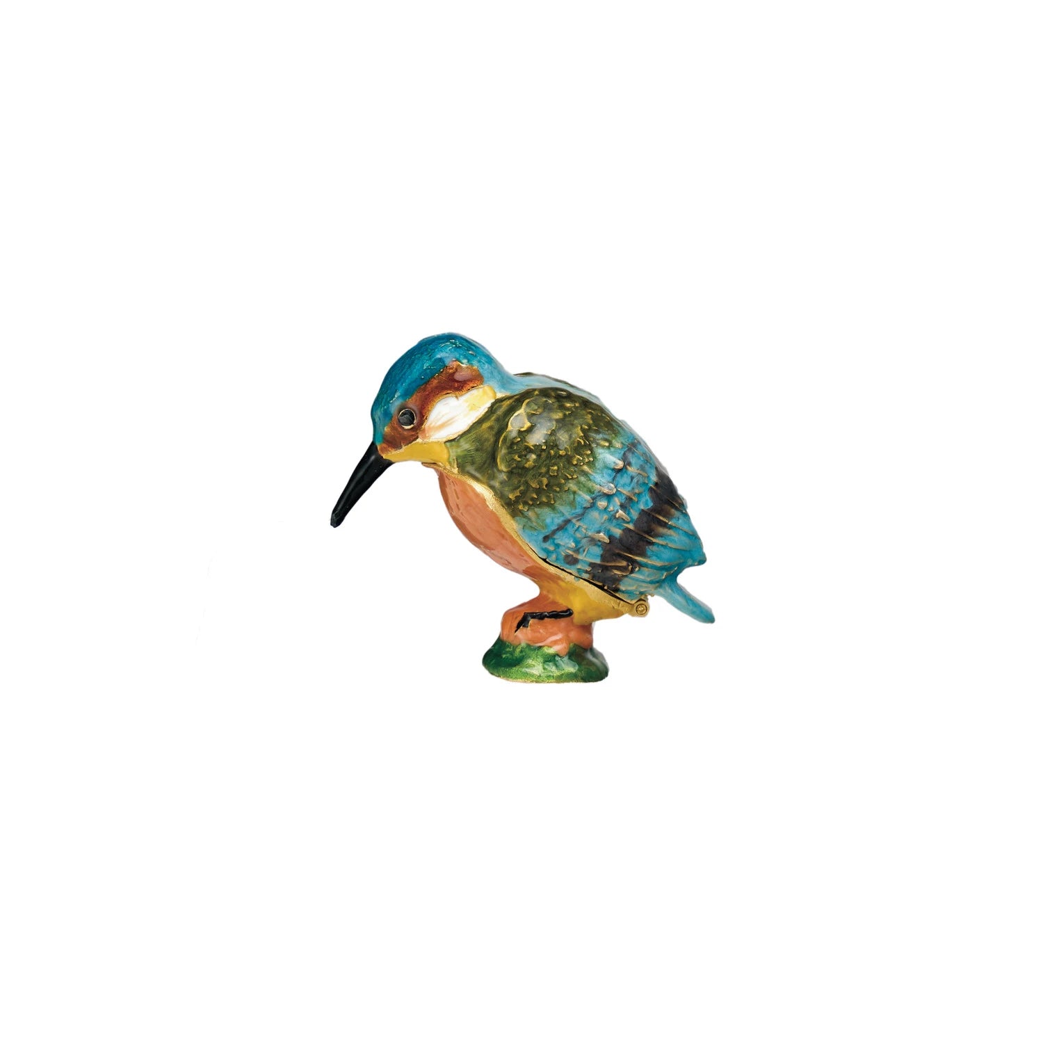 Bejeweled Kingfisher Trinket Box