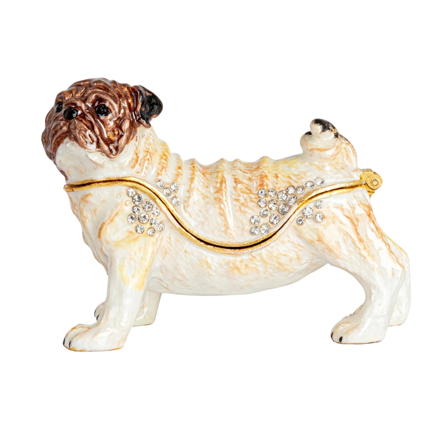 Bejeweled Pug Trinket Box