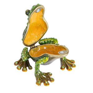 Bejeweled Frog Trinket Box