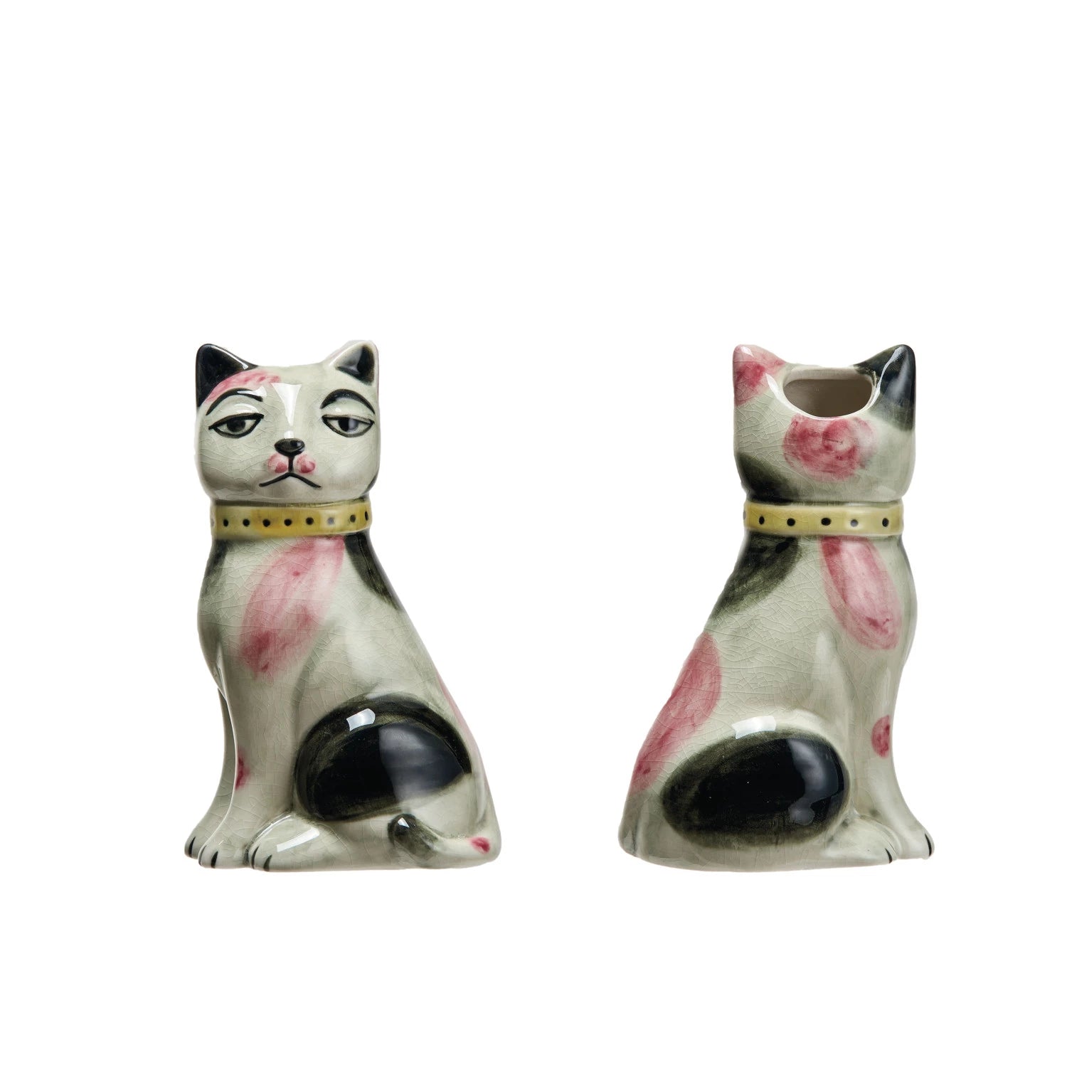 Black & White Cat Vase