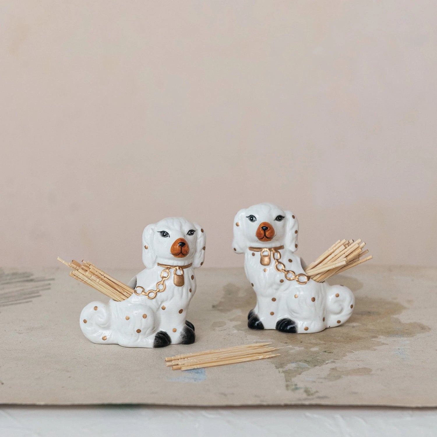 Staffordshire Dog Vase/Toothpick Holder
