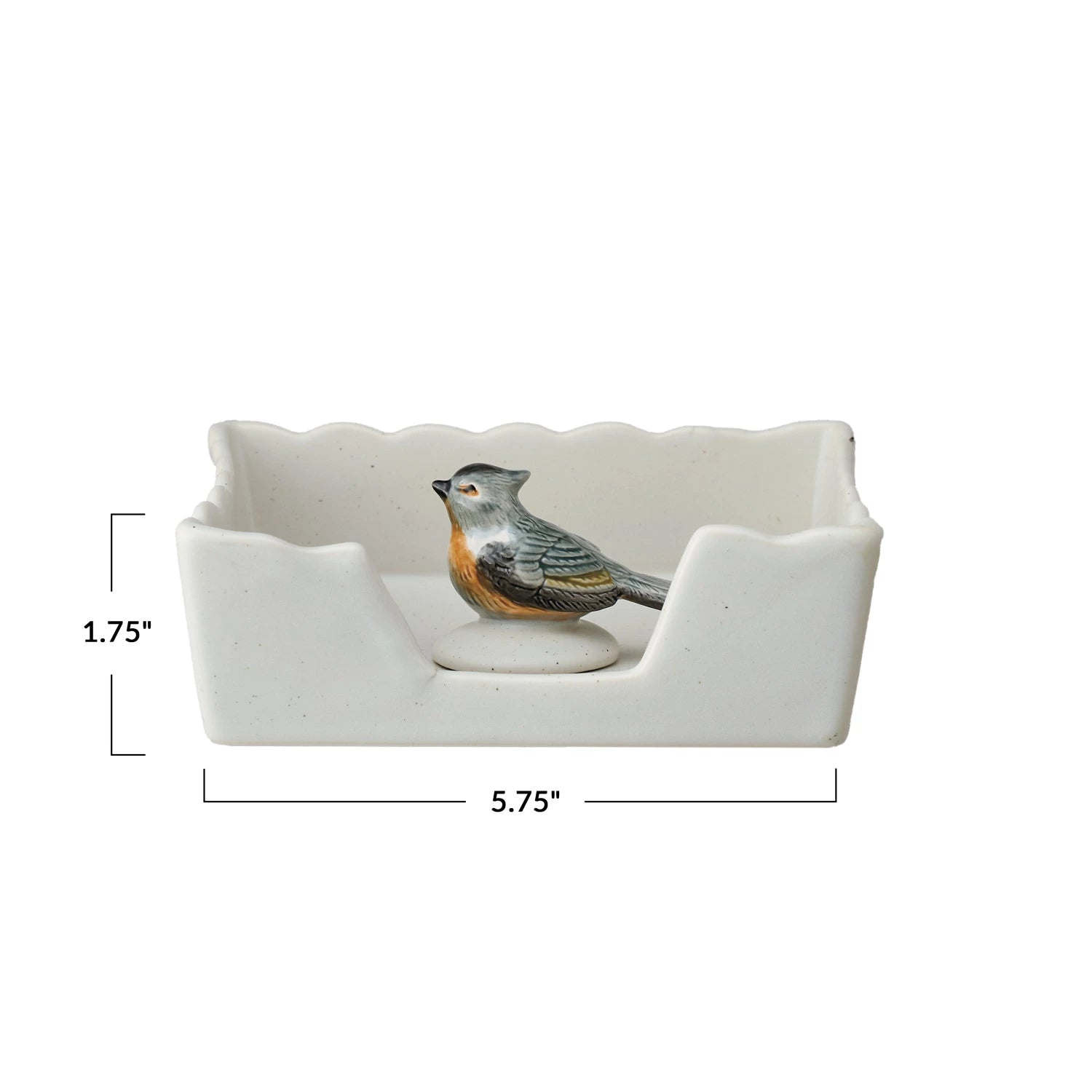 Bird Stoneware Napkin Holder