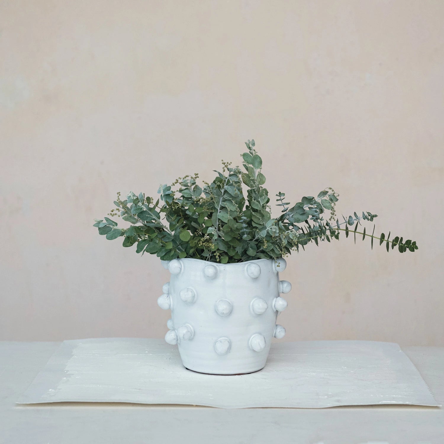 White Dotted Planter