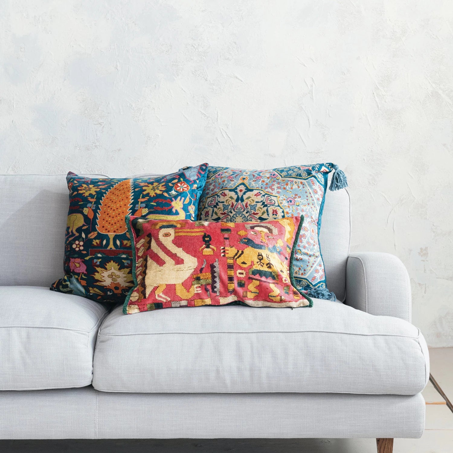 Vintage Carpet Pattern Lumbar Pillow