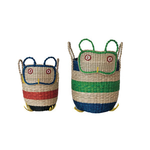 Seagrass Owl Baskets