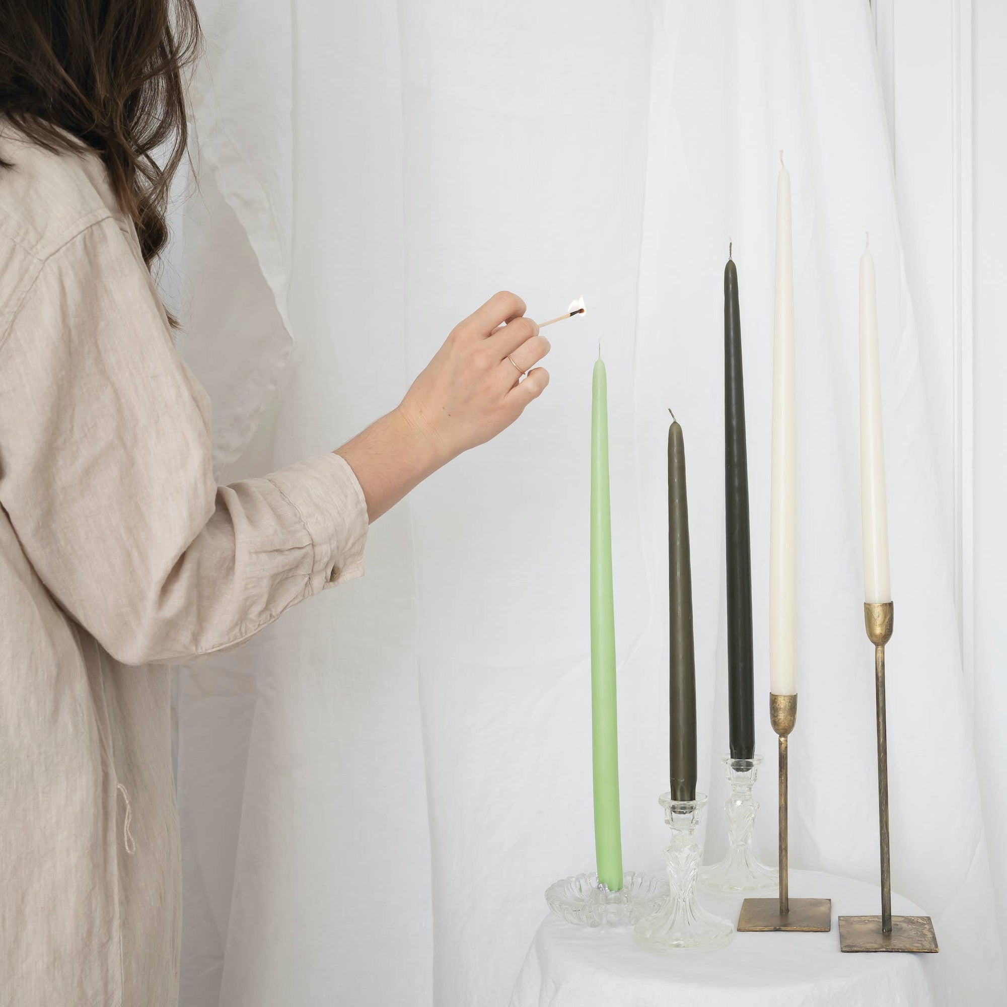Ivory Taper Candles