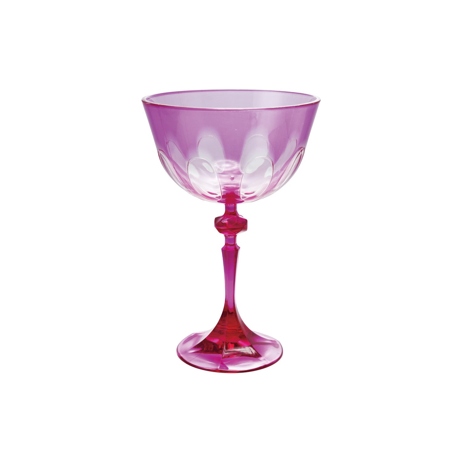 Fuchsia Acrylic Stemmed Wine Glass
