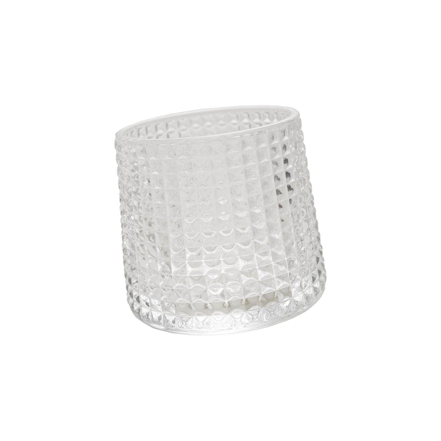 Embossed Spinning Whiskey Drinking Glass
