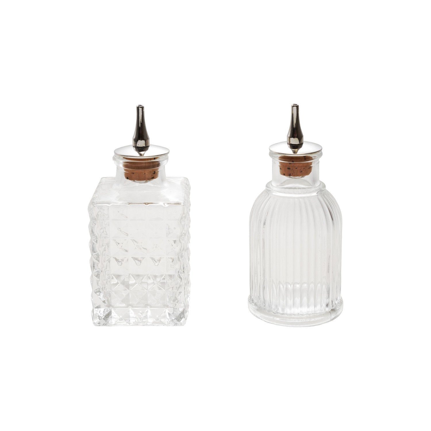 Pressed Glass Bitters Bottle with Spout