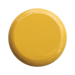 Yellow Enameled Metal Stool/Planter